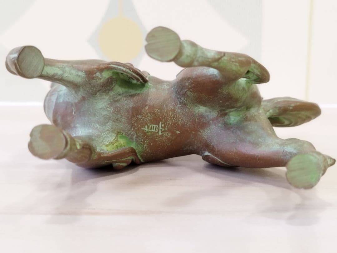 蝋型青銅　麒麟　北村眞一　置物