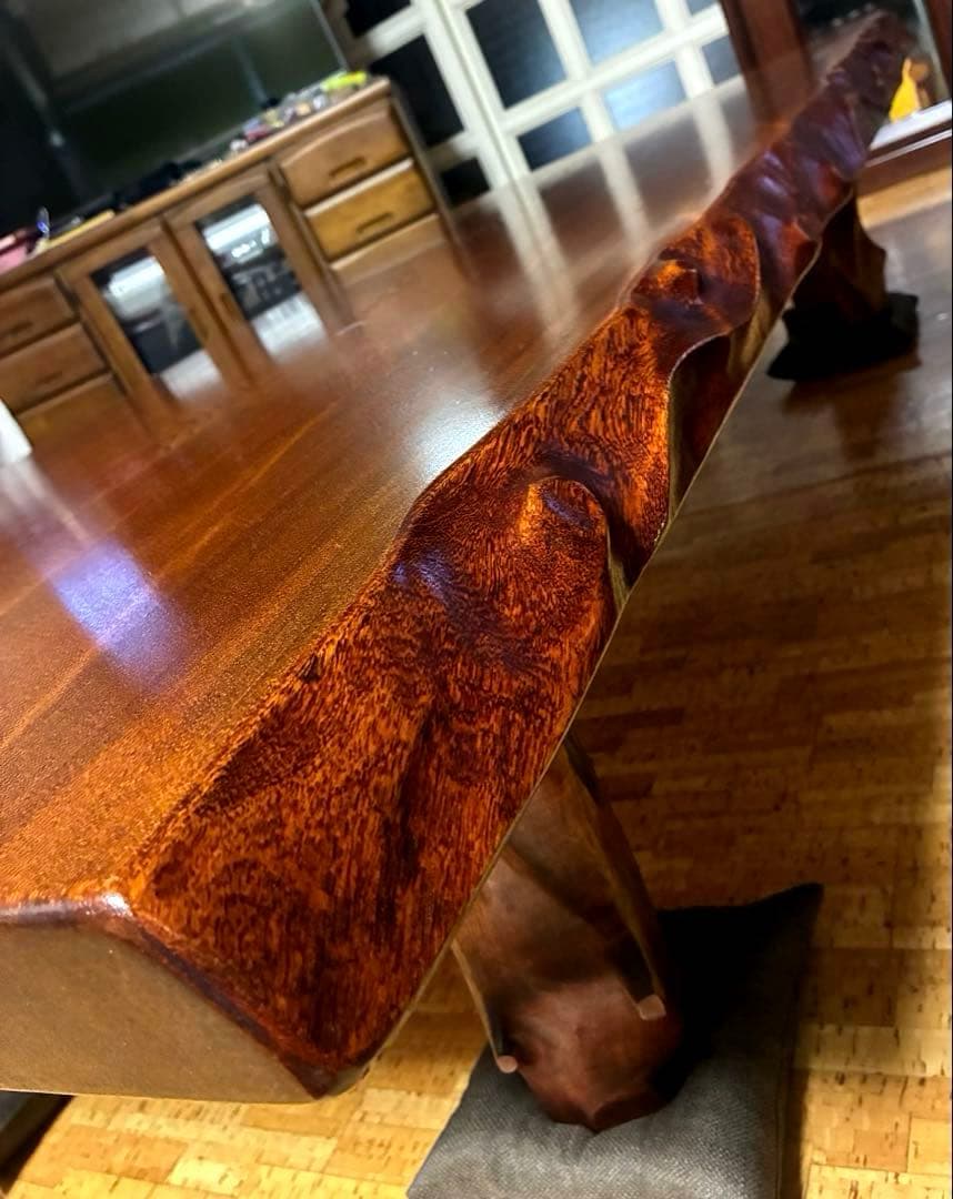 欅の一枚板　座卓　無垢　 ローテーブル　昭和レトロ