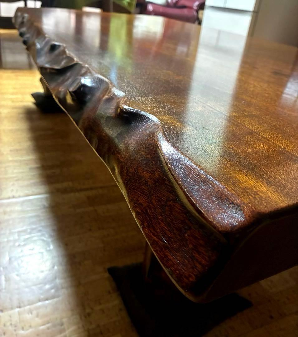 欅の一枚板　座卓　無垢　 ローテーブル　昭和レトロ