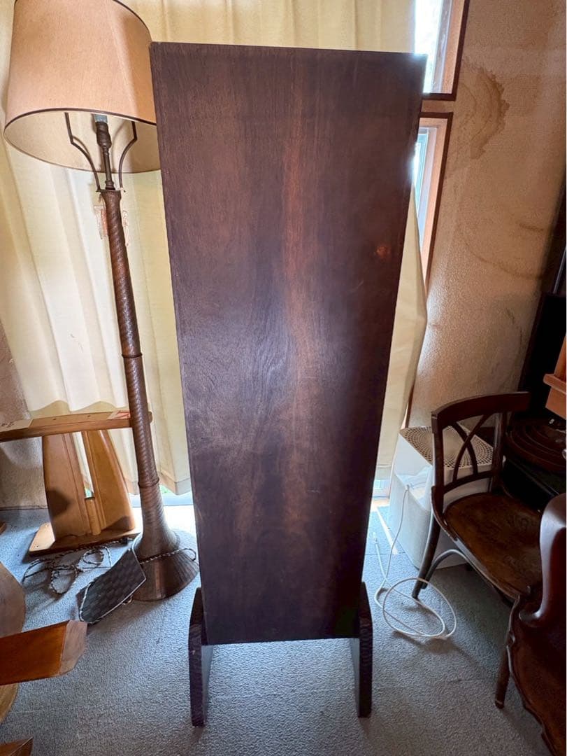 引取限定　伝統工芸品　 鎌倉彫　三面鏡　姿見　 全身鏡 ミラー 昭和レトロ