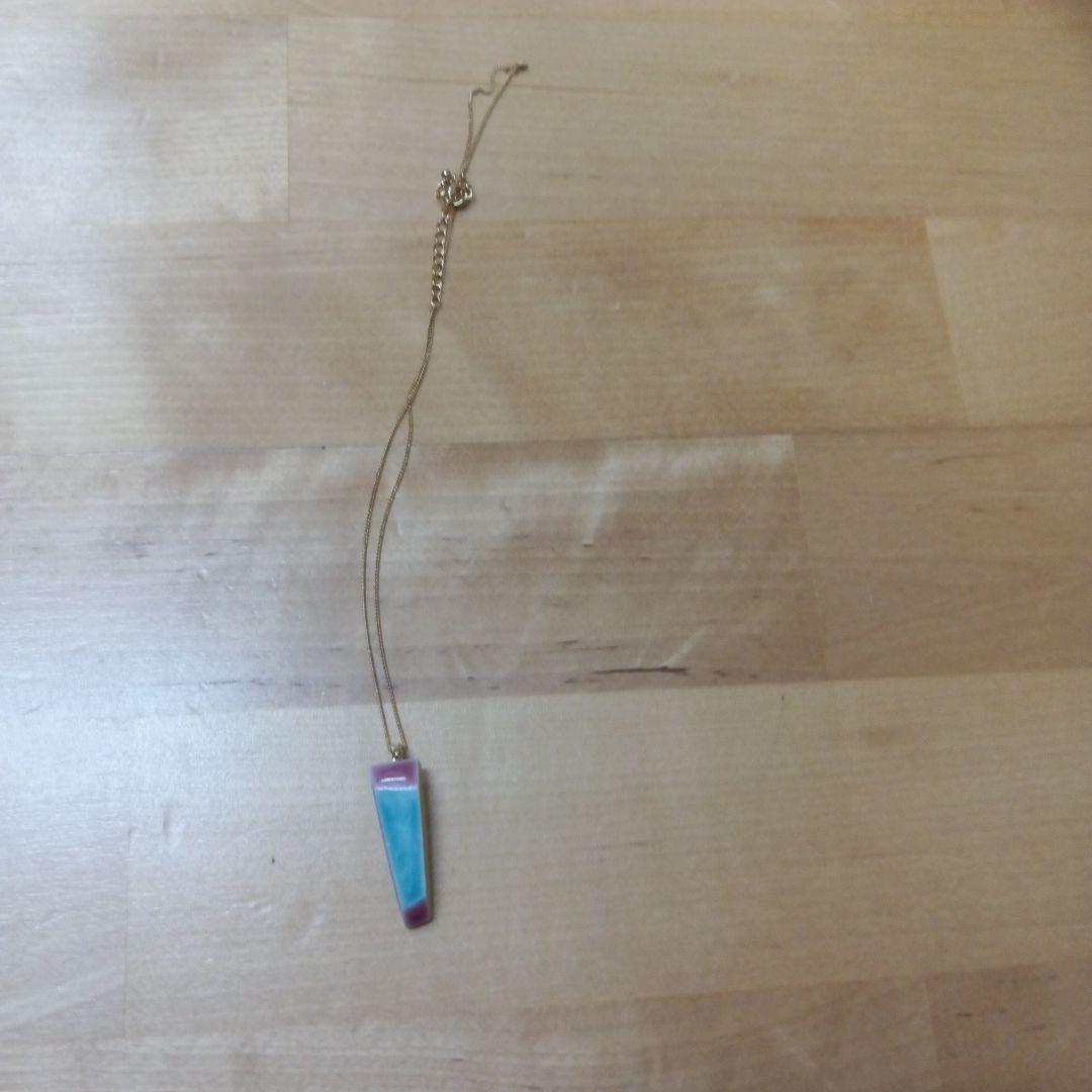九谷焼青紫グラデーション三角ペンダントネックレス大橋明日香
