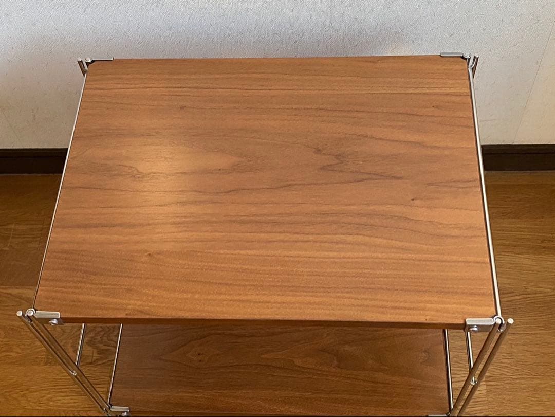 無印良品　ステンレスユニットシェルフ ウォールナット材 セット56cm