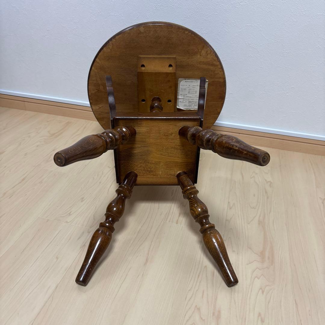 昭和レトロ 飛騨産業 キツツキ サイドテーブル コーヒーテーブル 丸テーブル