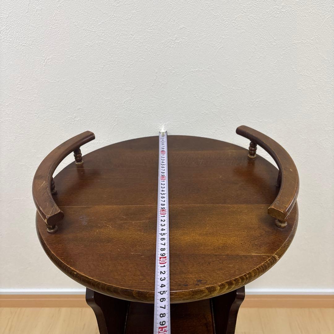 昭和レトロ 飛騨産業 キツツキ サイドテーブル コーヒーテーブル 丸テーブル