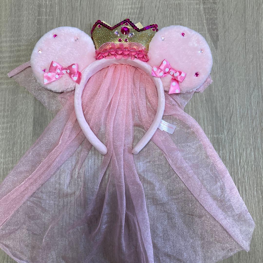 ディズニーリゾート ミニープリンセス カチューシャ ピンク - メルカリ
