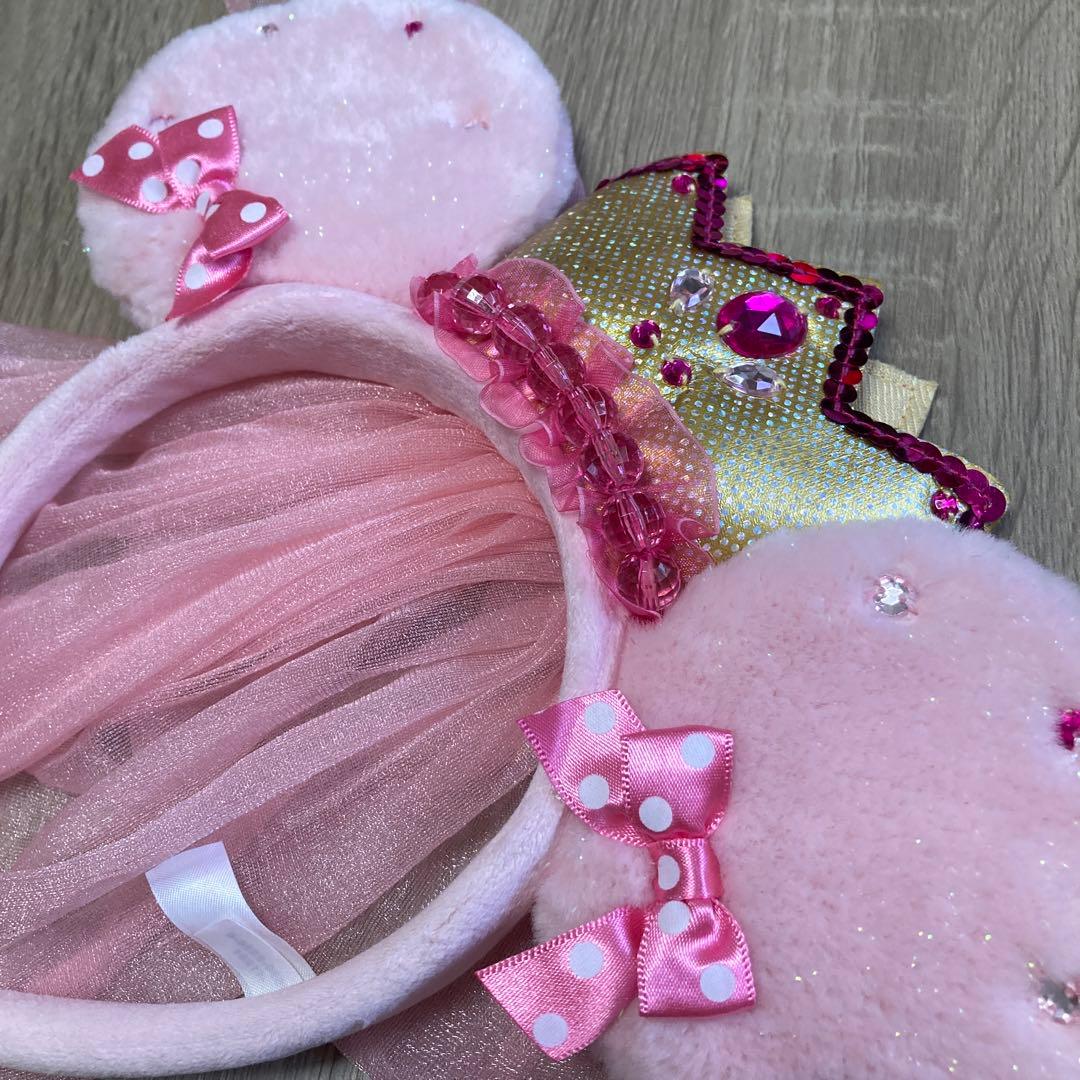 ディズニーリゾート ミニープリンセス カチューシャ ピンク - メルカリ