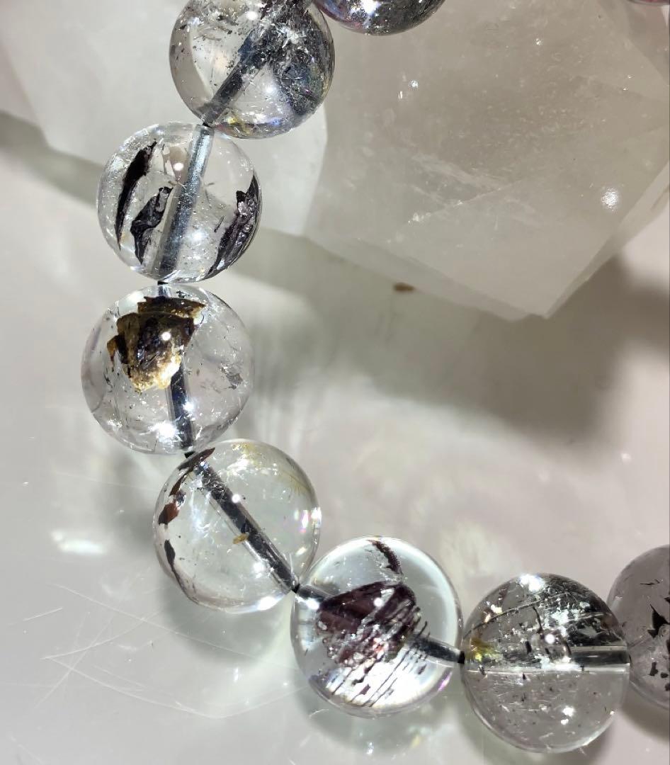 パワー強めクリア❣️★ハイクオリティ★ ヒマラヤ山脈エレスチャル水晶　ブレスレット