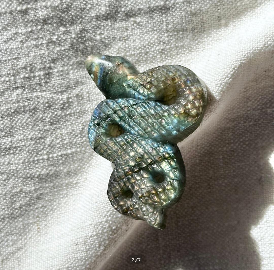 【ラブラドライト】 スネイク シェイプ　LABRADORITE SNAKE
