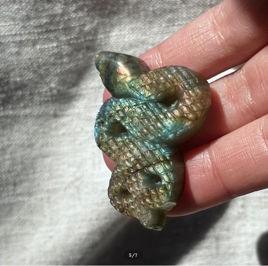 【ラブラドライト】 スネイク シェイプ　LABRADORITE SNAKE