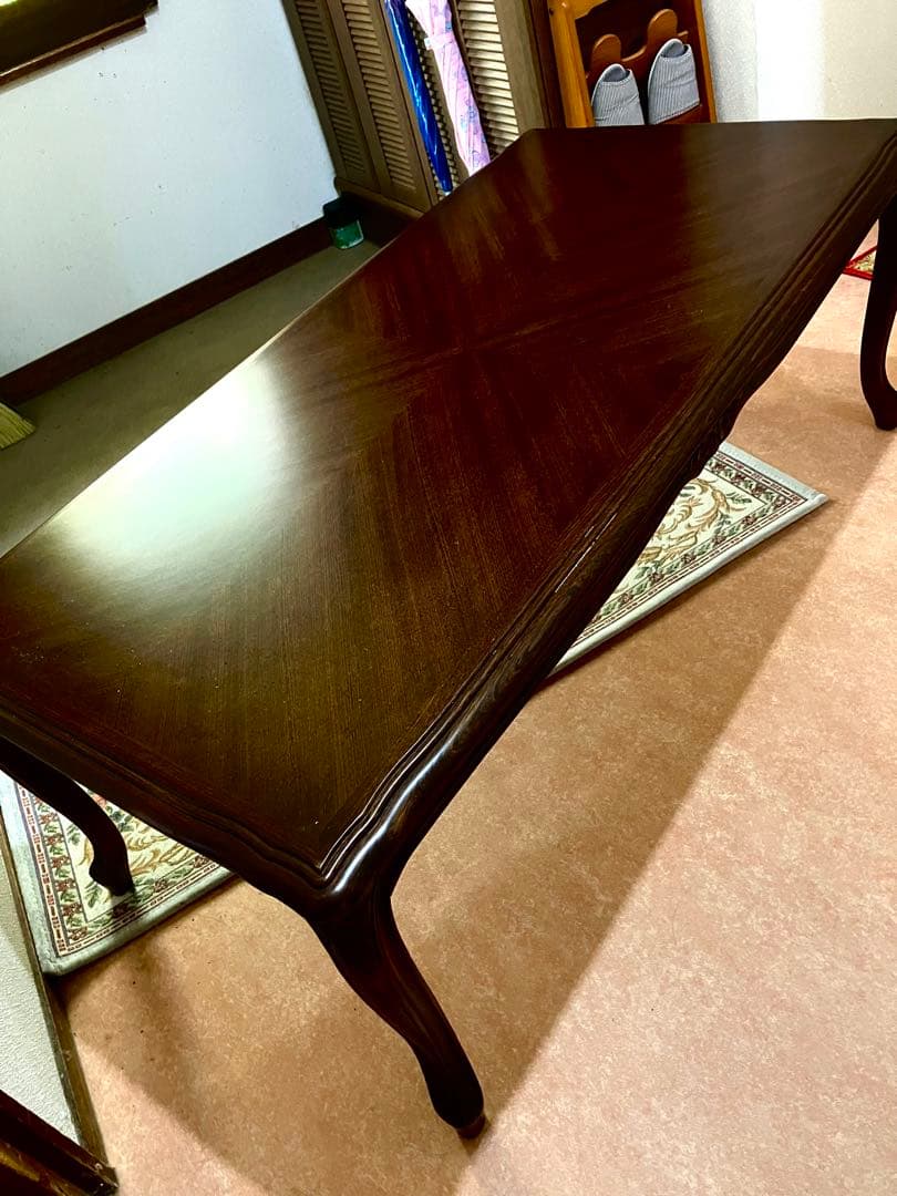 最終値下げ‼️凛とした洋風アンティーク‼️　木製センターテーブル ダークブラウン