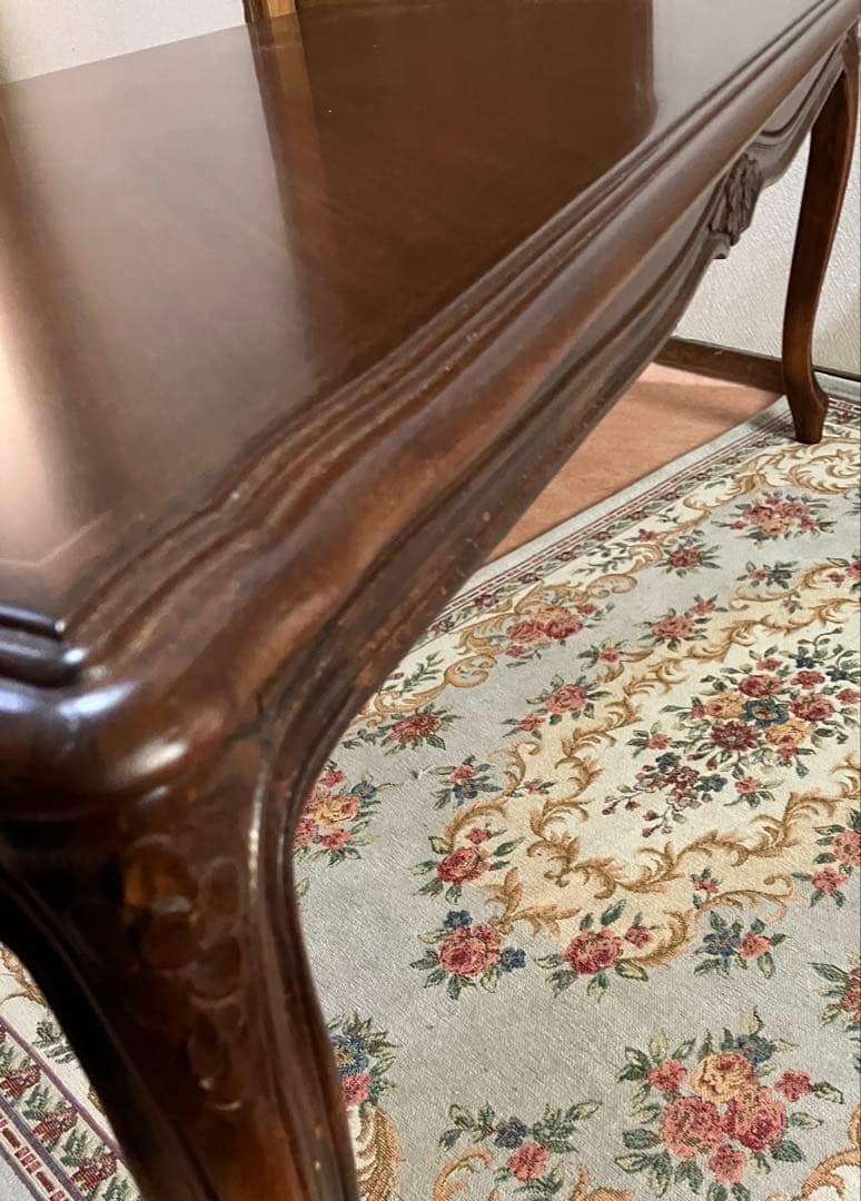 最終値下げ‼️凛とした洋風アンティーク‼️　木製センターテーブル ダークブラウン