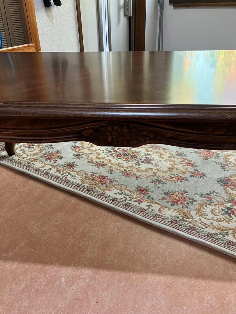 最終値下げ‼️凛とした洋風アンティーク‼️　木製センターテーブル ダークブラウン