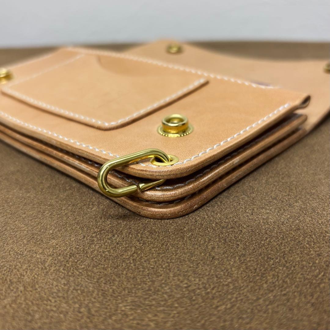 ホースハイド　トラッカーウォレット　ナチュラル　3層　alps