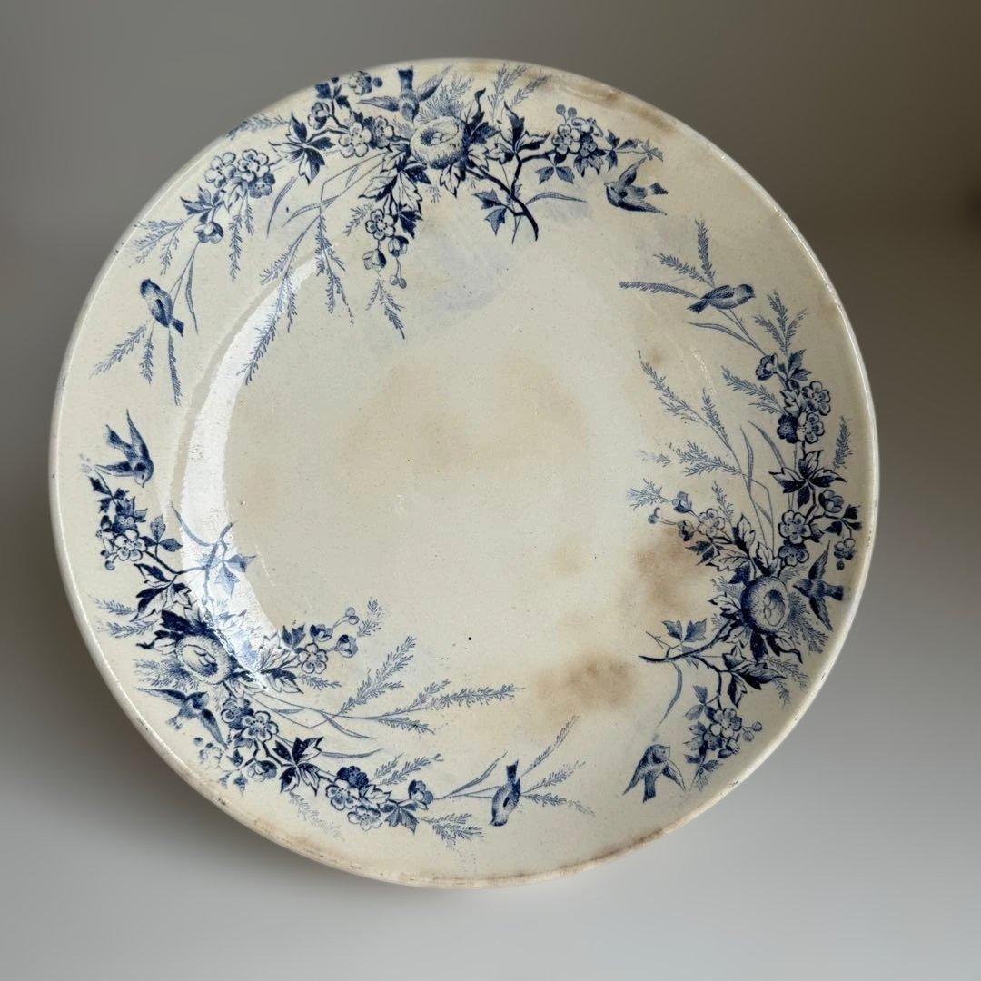 フランスアンティーク　クレイユモントロー　リノット　コンポティエ