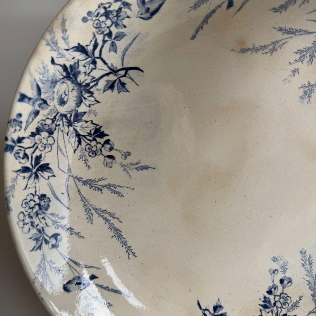 フランスアンティーク　クレイユモントロー　リノット　コンポティエ