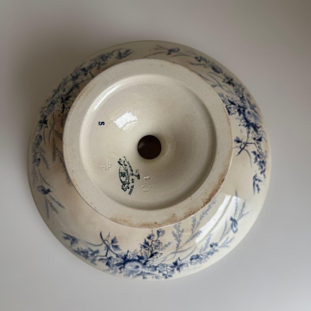 フランスアンティーク　クレイユモントロー　リノット　コンポティエ