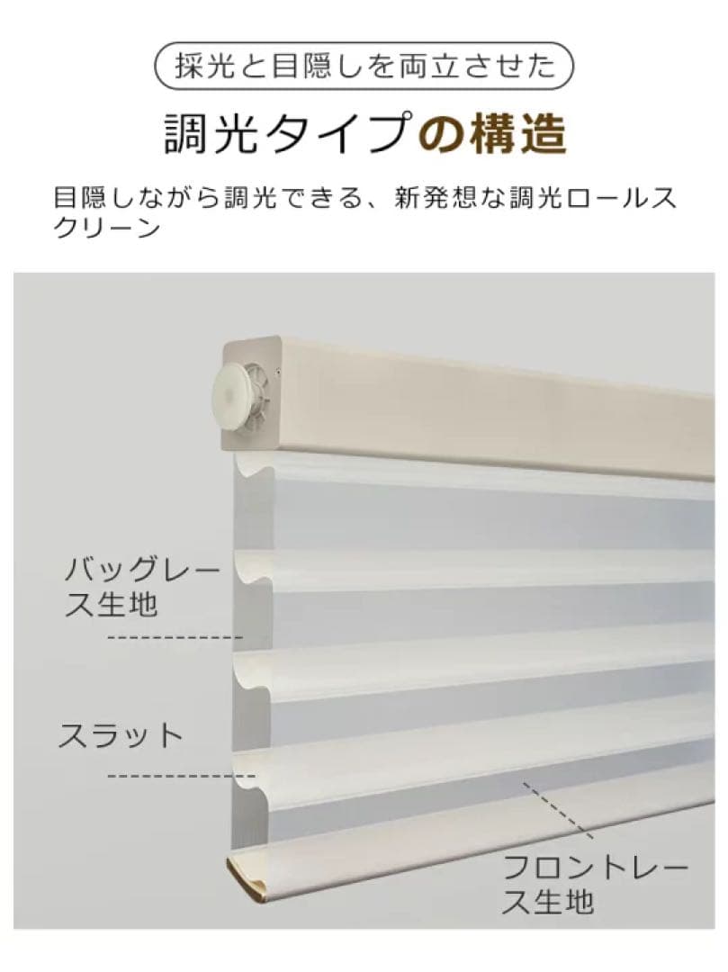 【新品】調光タイプ 立体式ロールスクリーン 182cm