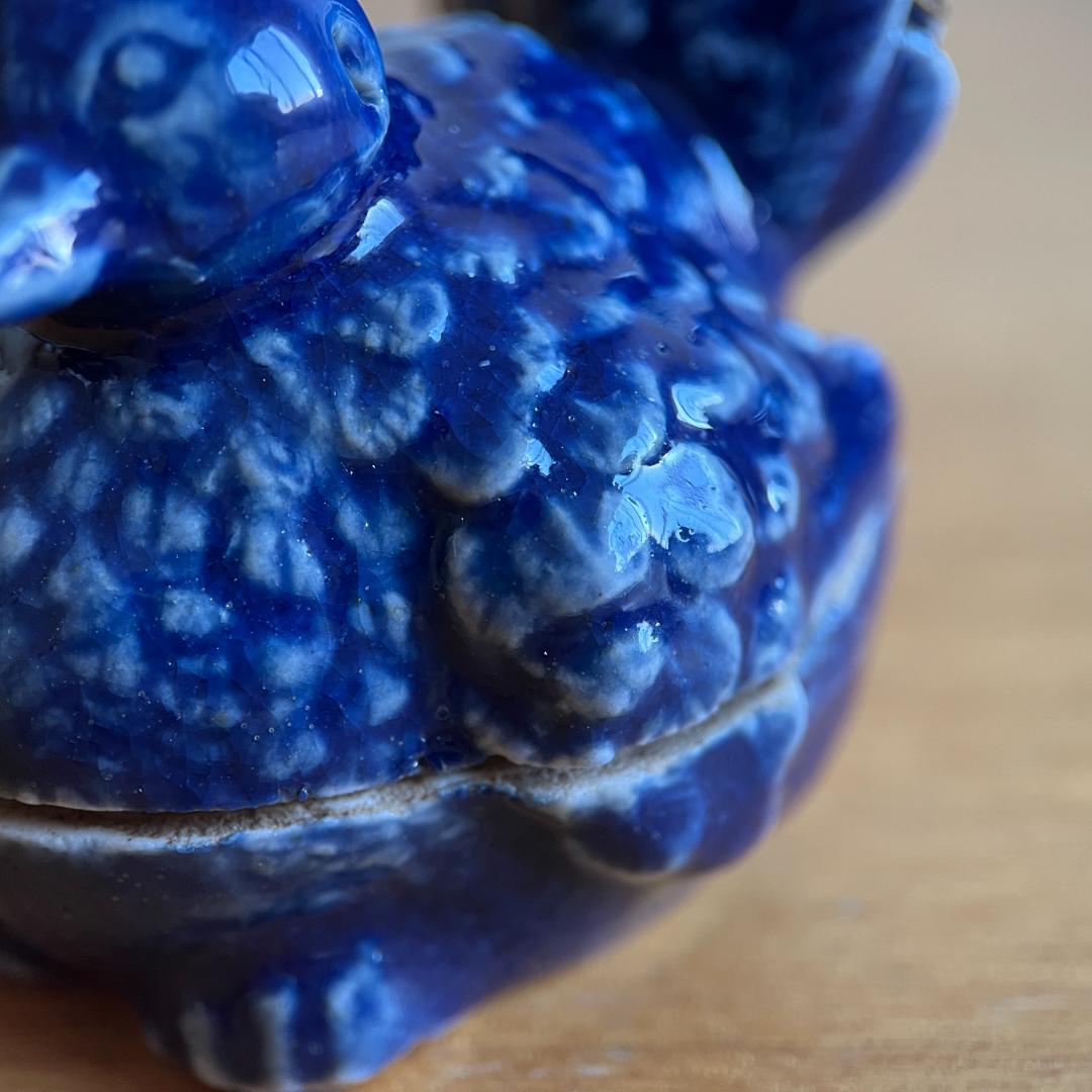 古染付 祥瑞様式 瑠璃の鳥形小品｜明末〜清初・尾に欠けあり - メルカリ