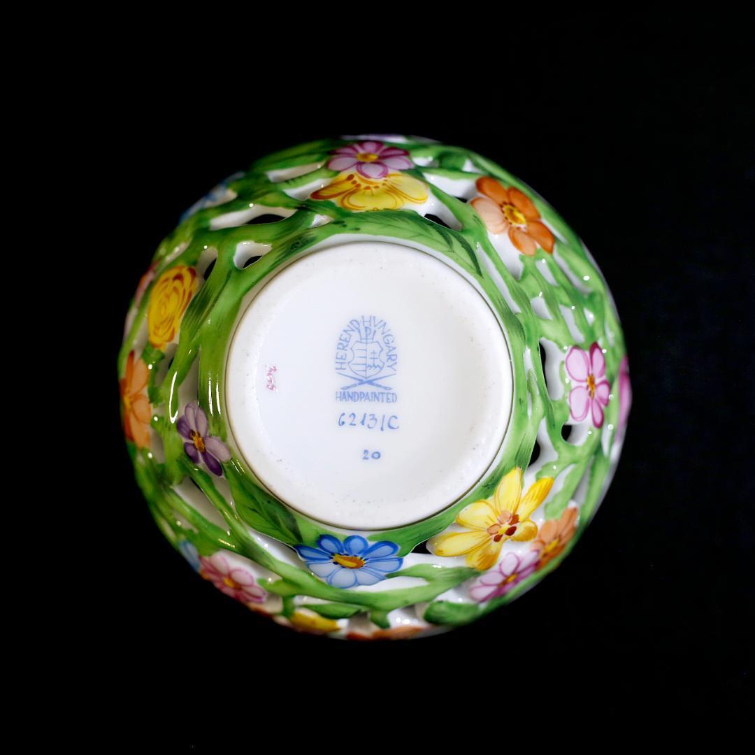 美品 1級品】ヘレンド ボンボニエール 金彩 透かし オープンワーク