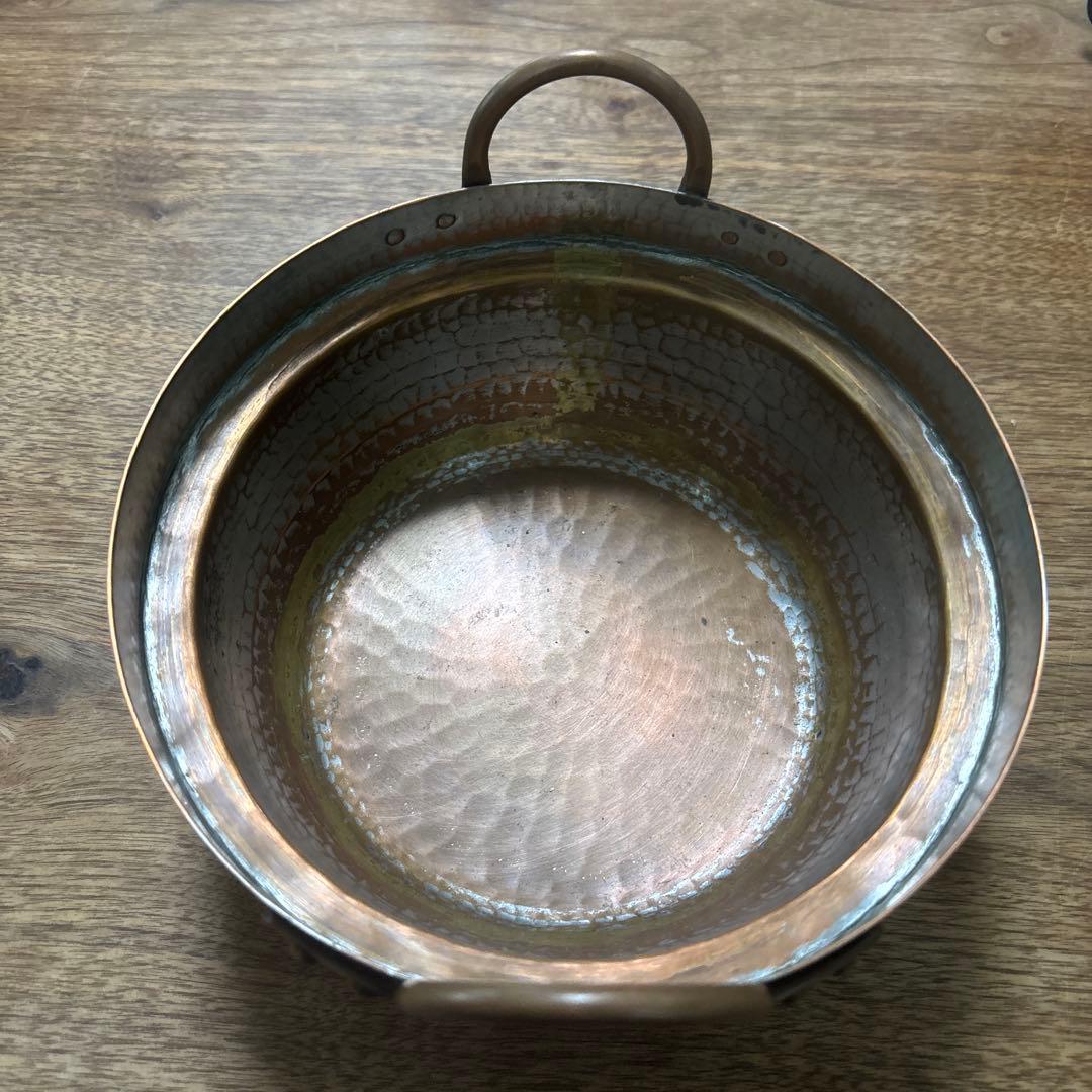 有次 銅製 段付鍋 両手鍋