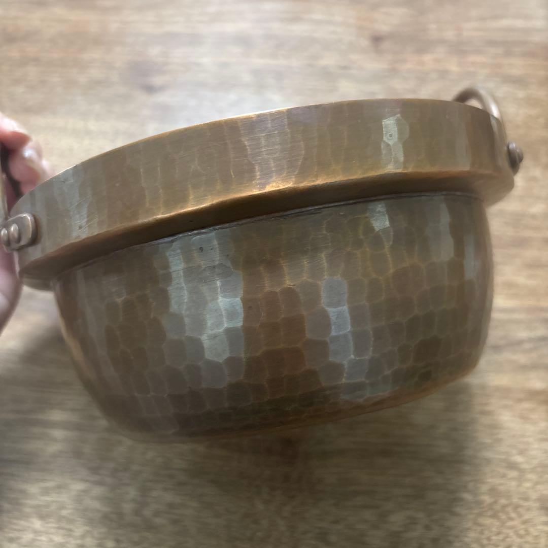 有次 銅製 段付鍋 両手鍋