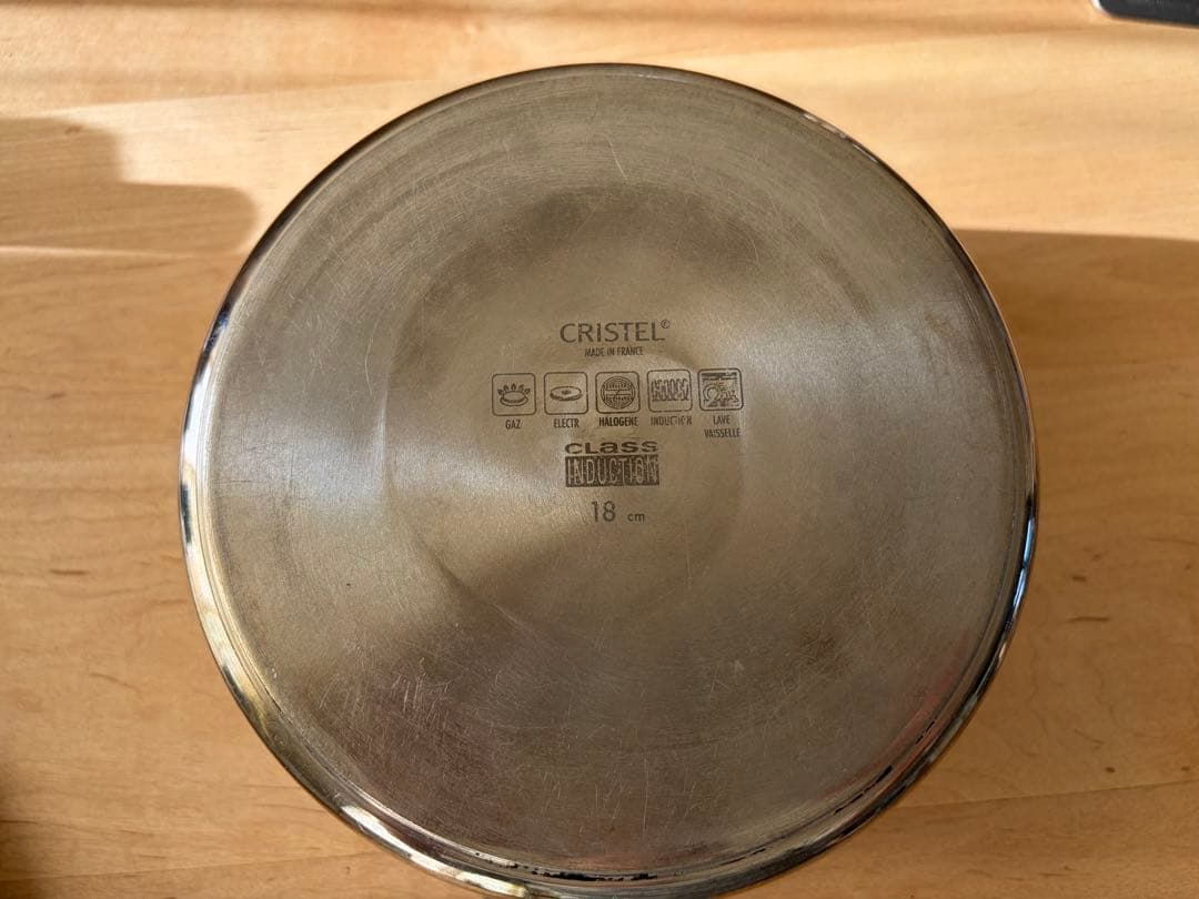 クリステル 深鍋 16/18/20cm 蓋付き 3点セット ハンドル2種