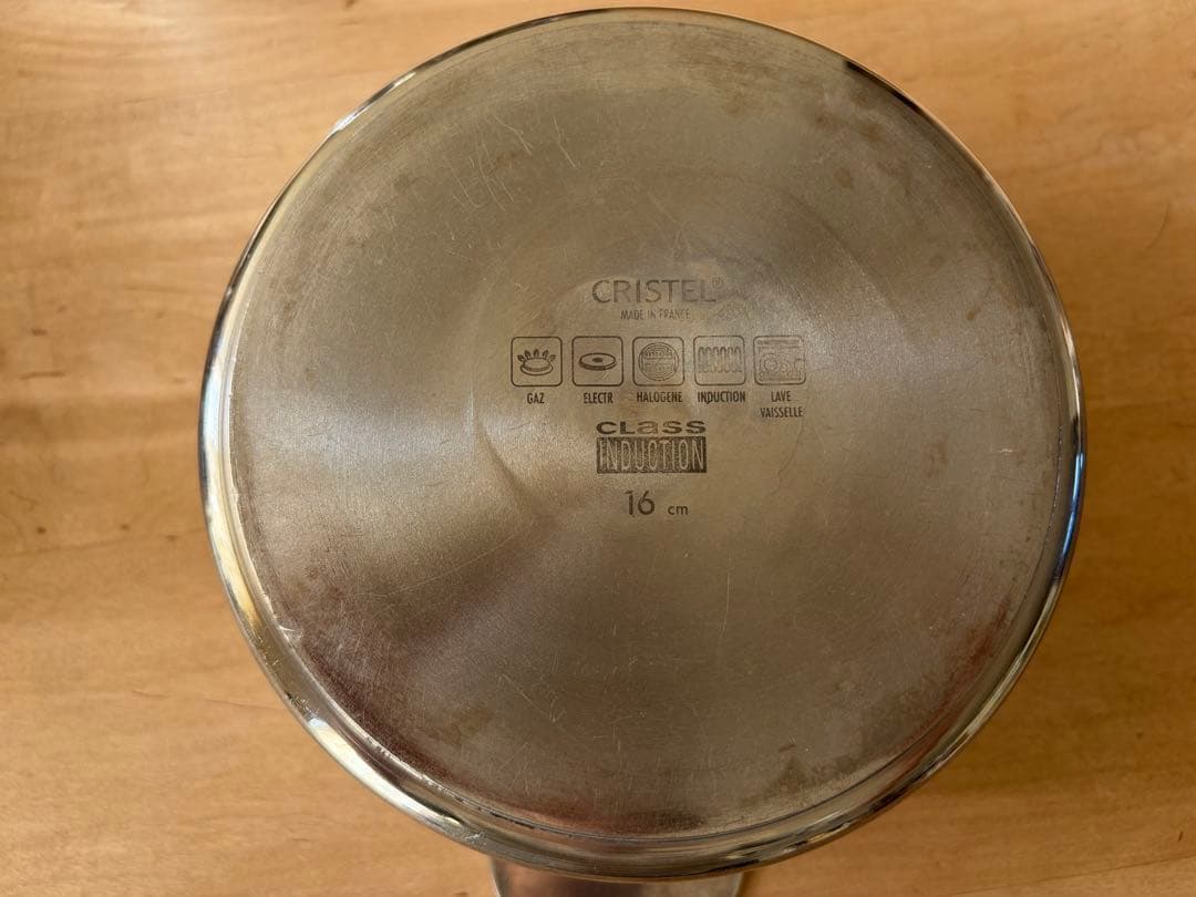 クリステル 深鍋 16/18/20cm 蓋付き 3点セット ハンドル2種