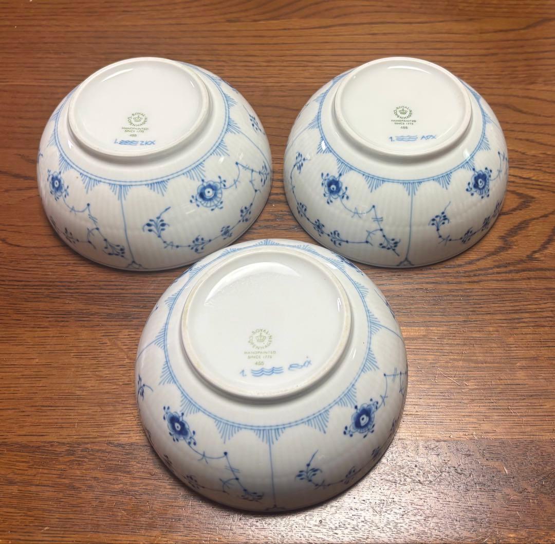 ロイヤルコペンハーゲン プレイン　ボウル　3個