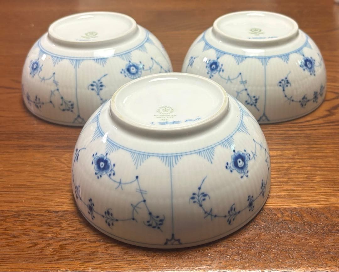 ロイヤルコペンハーゲン プレイン　ボウル　3個