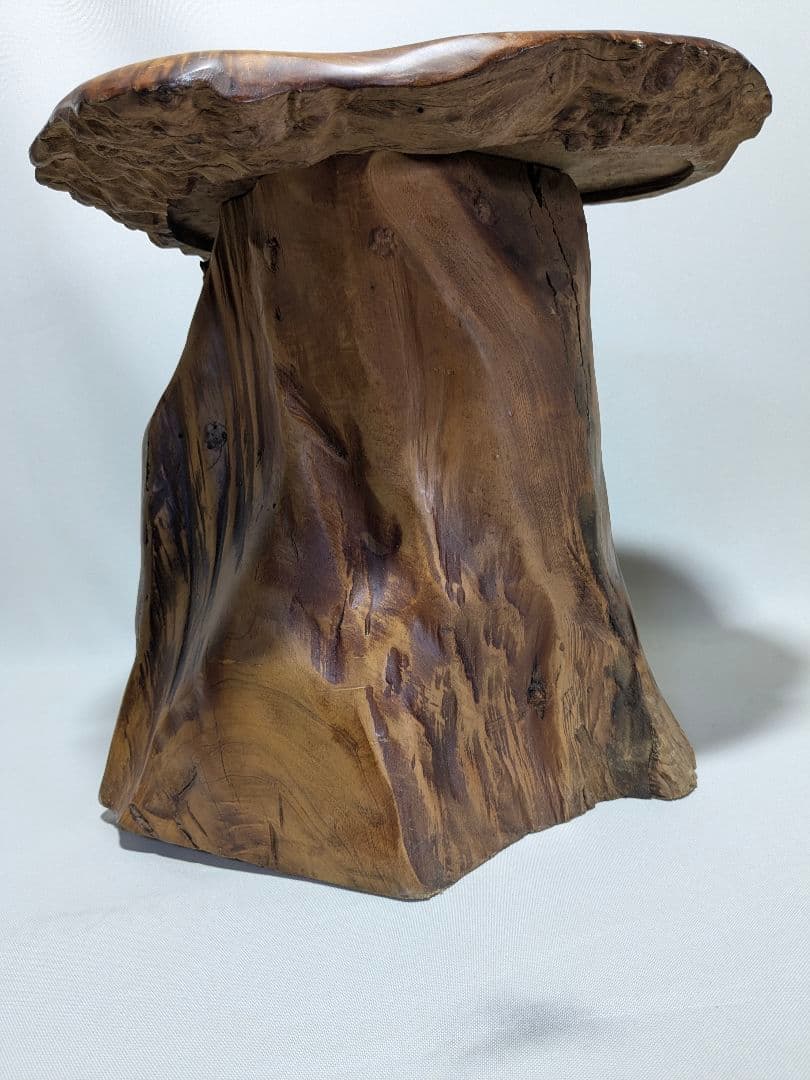 一点もの　天然木　銘木　テーブル　瘤杢　花台　アンティークインテリア 木製