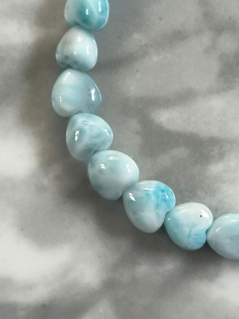 ラリマーブレスレットハートカット