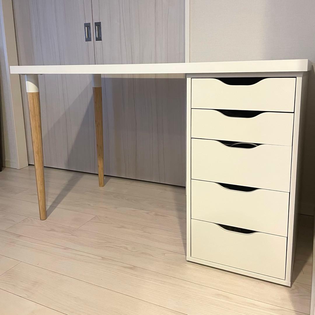 IKEA デスク　5段引き出し付き