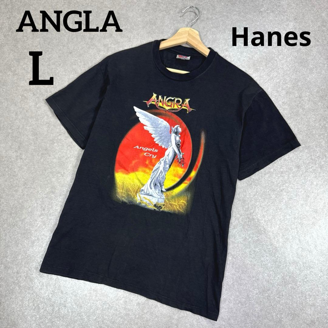 希少 90s ANGRA ヴィンテージ バンドTシャツ 当時物 L Hanes bc75bd5ce44bae3069f1e860e5cea3