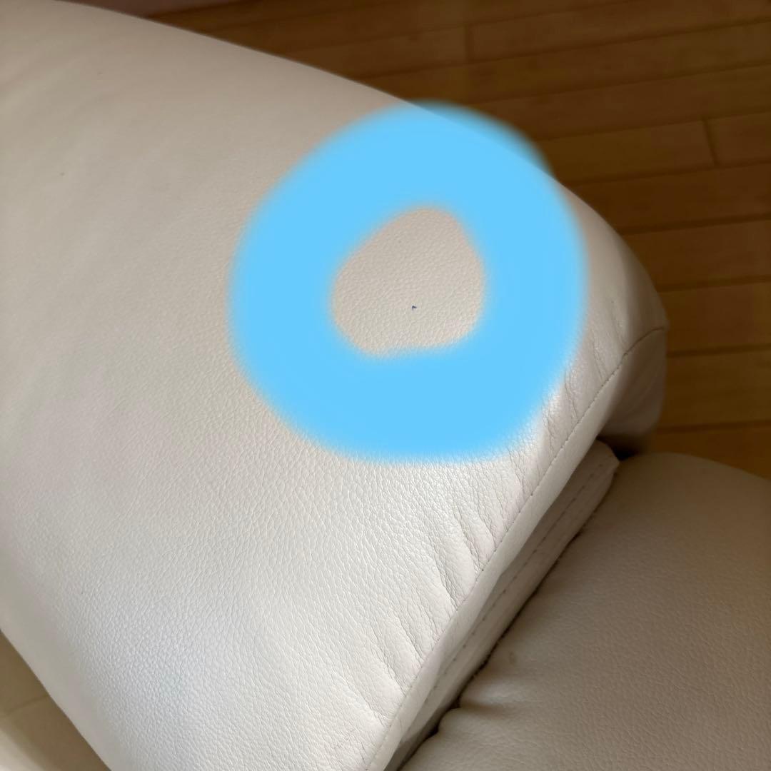 ホワイト合成皮革ロッキングチェア