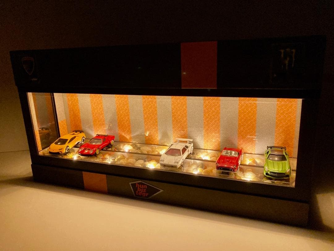 レジン＆小石・1/64~1/24・ディスプレーBOX / スタイリッシュジオラマ