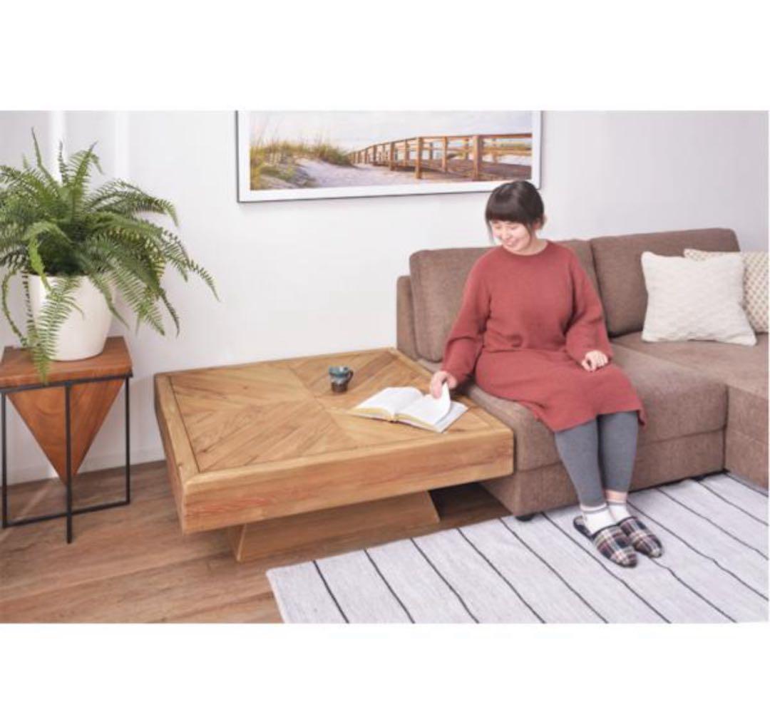 パイン古材 大型センターテーブル 100cm