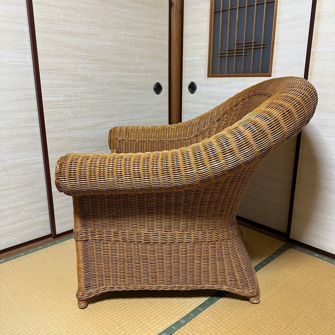 アンティーク　ラタン アームチェア　椅子