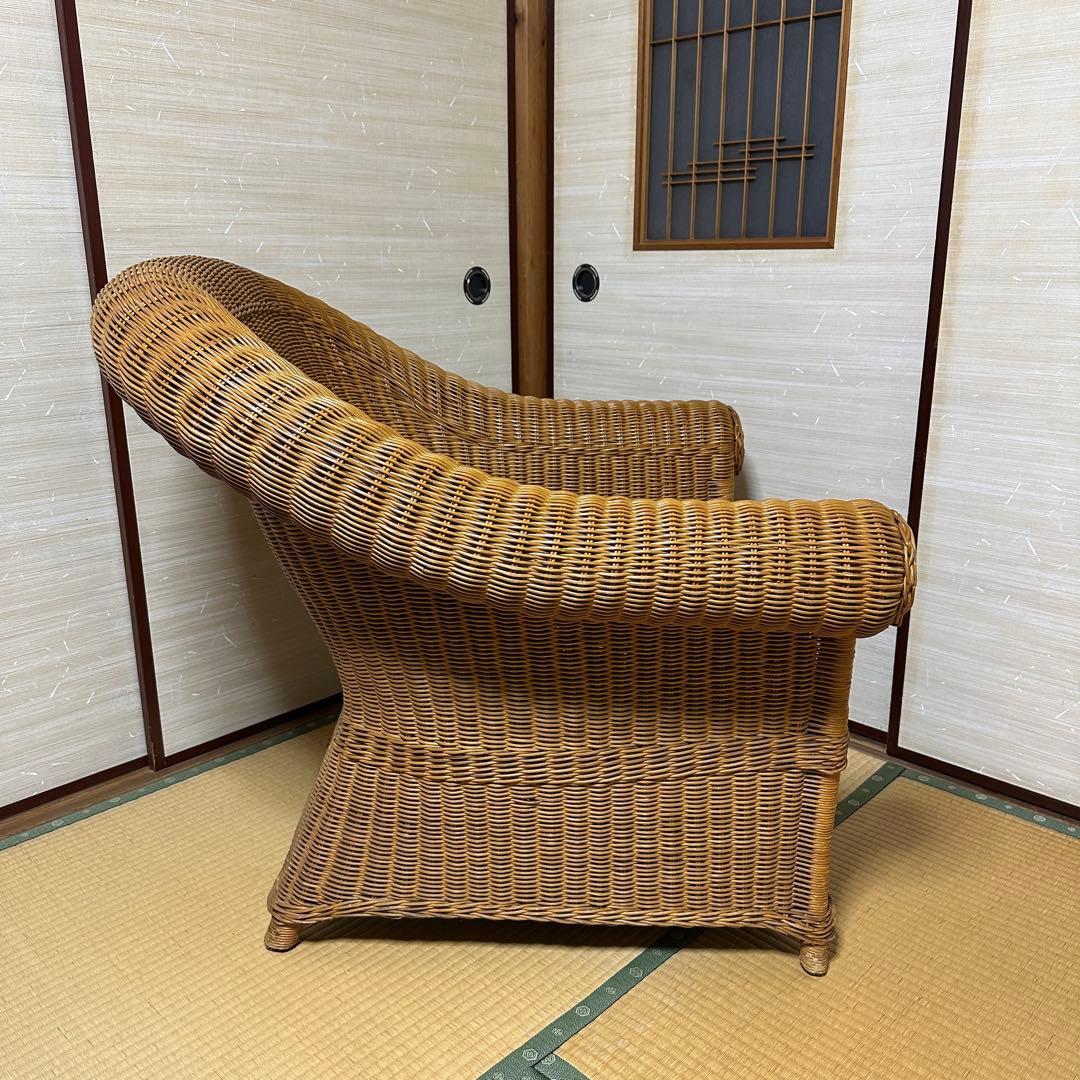 アンティーク　ラタン アームチェア　椅子