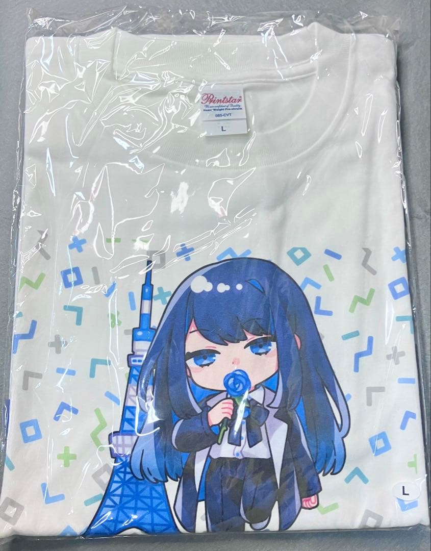 Ado 東京タワーにいってきましたTシャツ（白・ミニキャラ）Lサイズ