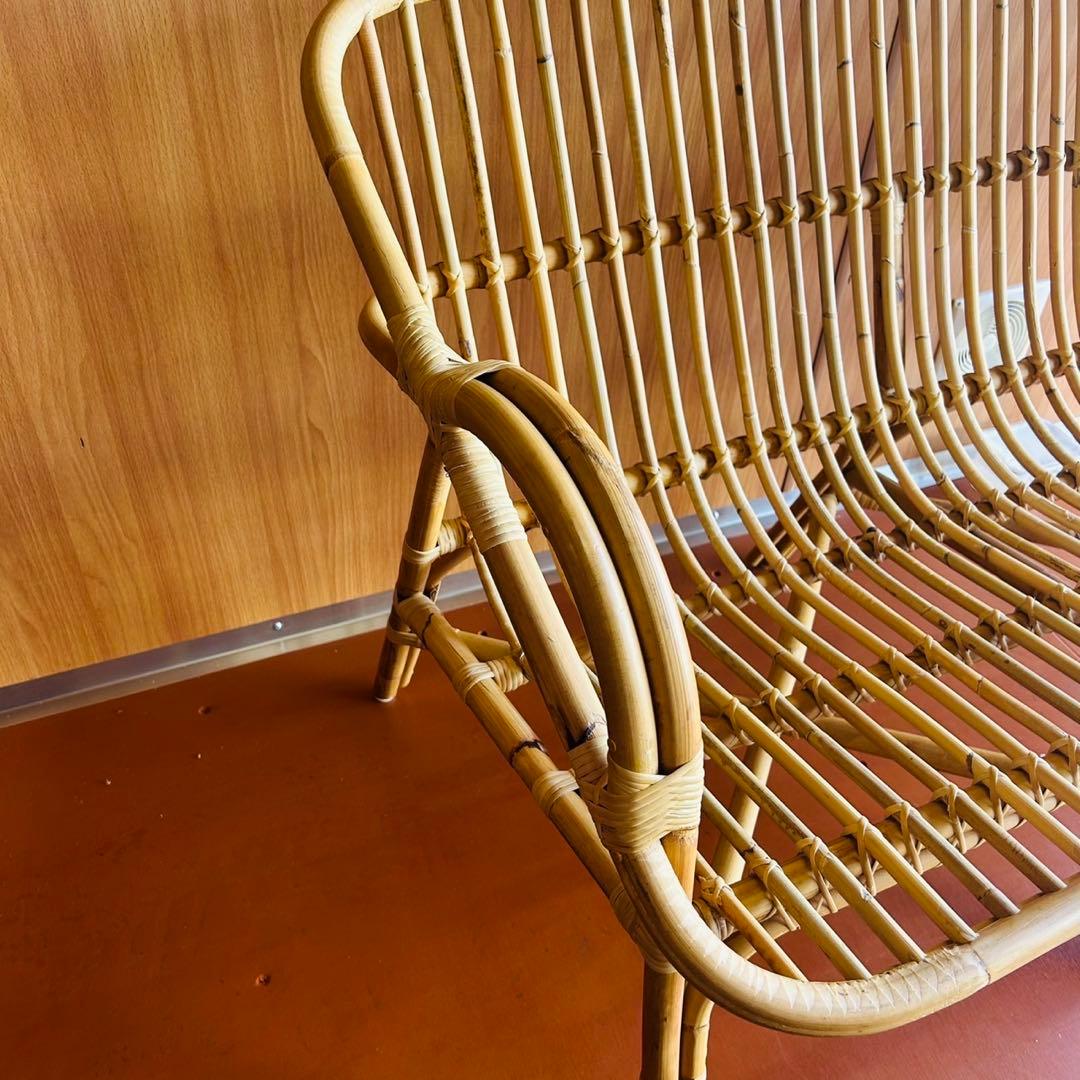 ラタンチェア ベンチ ソファ 天然素材 ナチュラル 椅子 2人掛け