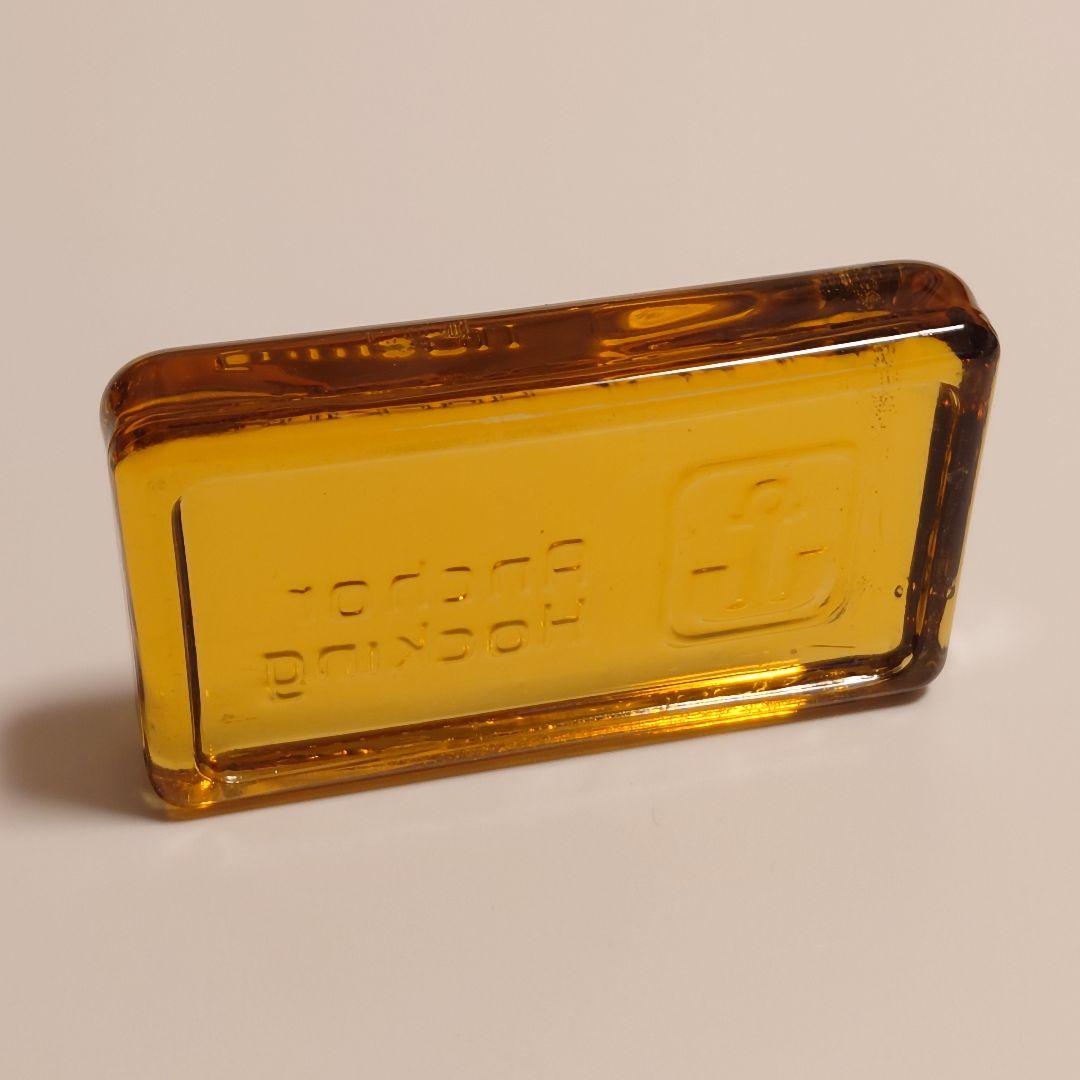 ※キズあり　アンカーホッキング【ペーパーウェイト（ハニーゴールド）】