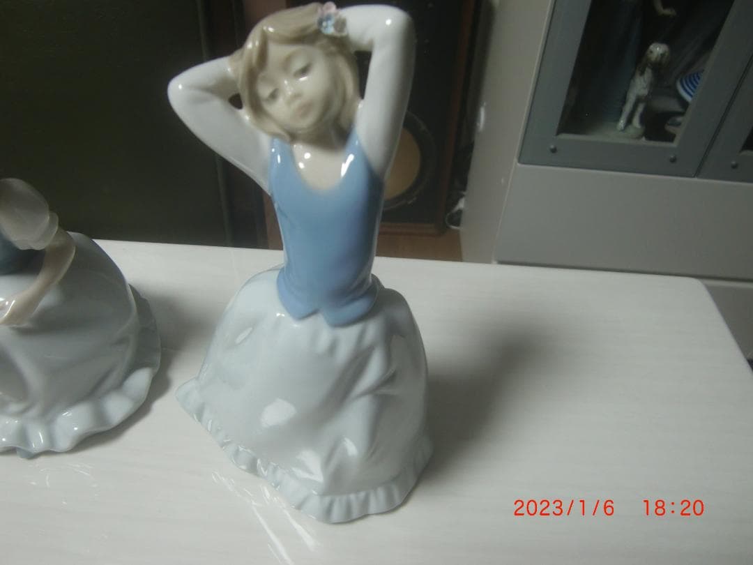 NADAL製【アヒルと少女・ウサギと少女・赤ちゃん・少女2点】リアドロＬ182