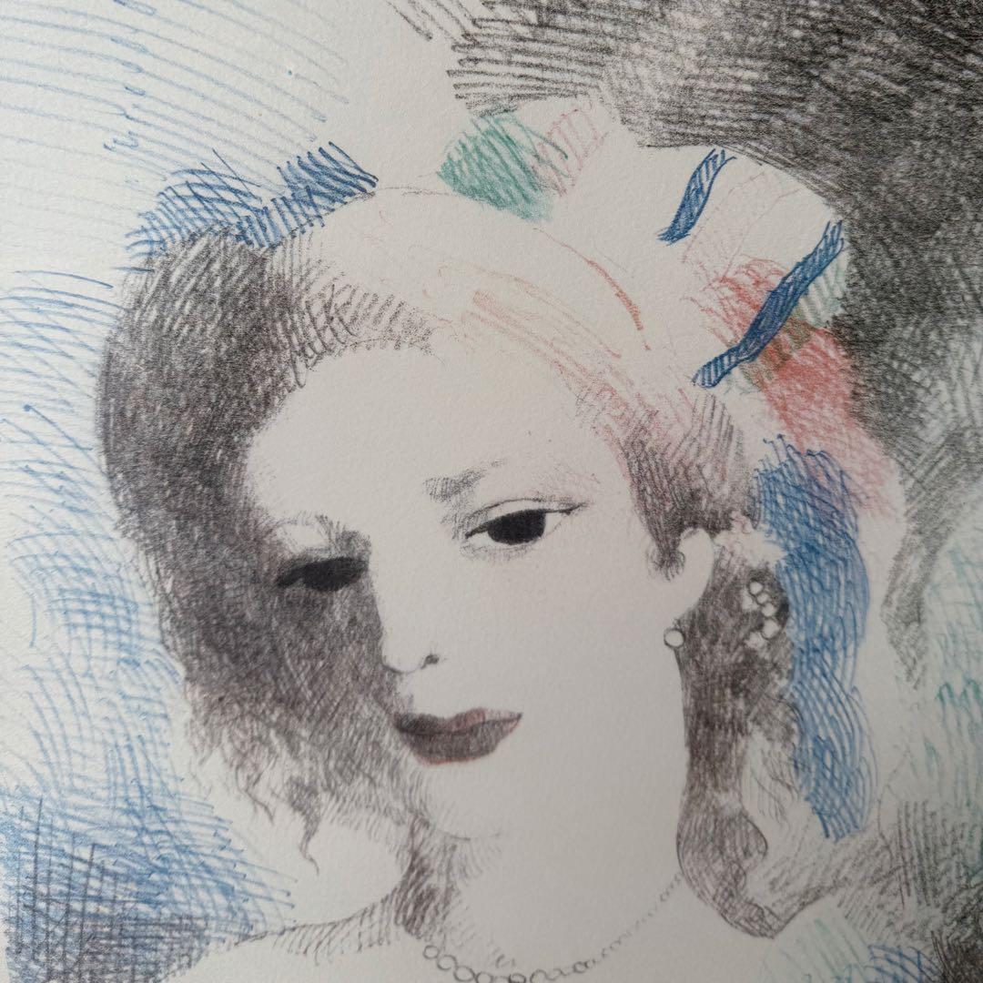 マリーローランサン 美しい女性の肖像リトグラフ 版画 HC 限定版