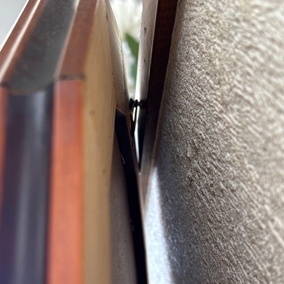 イタリア製 木製フレーム 壁掛け鏡