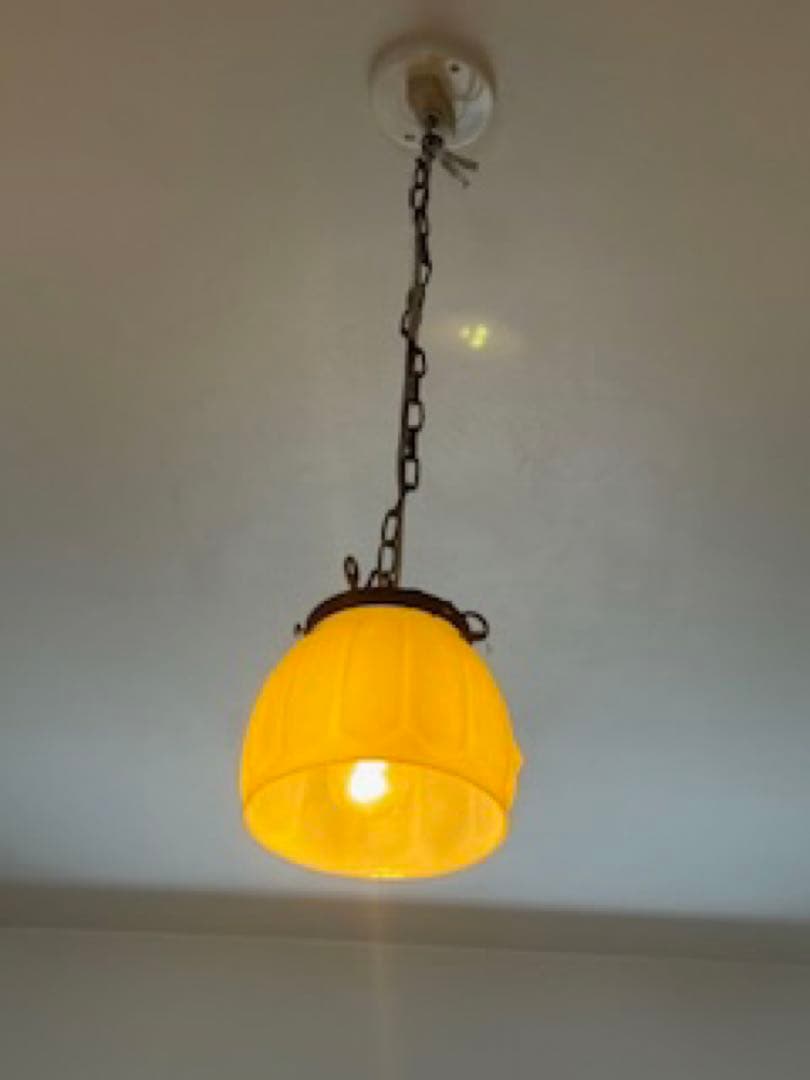 *️⃣プロフ必読*️⃣ライン有り❣️アンティークフランスガラスランプ