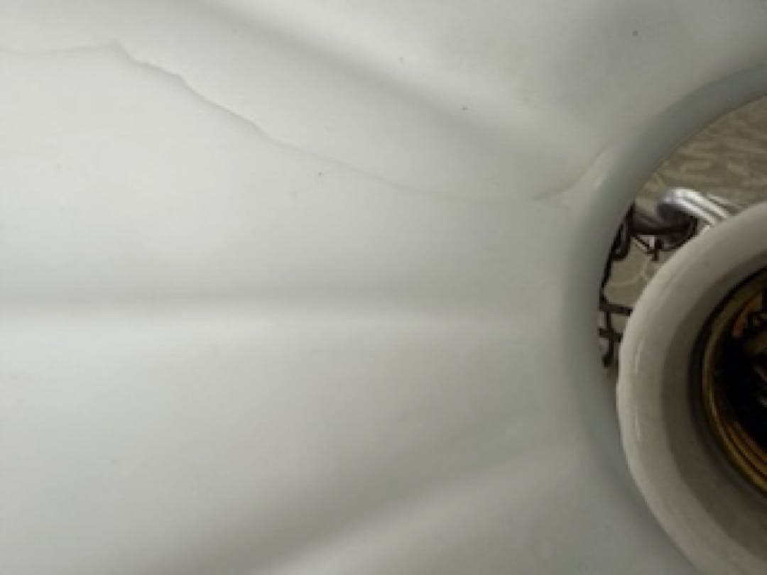 *️⃣プロフ必読*️⃣ライン有り❣️アンティークフランスガラスランプ