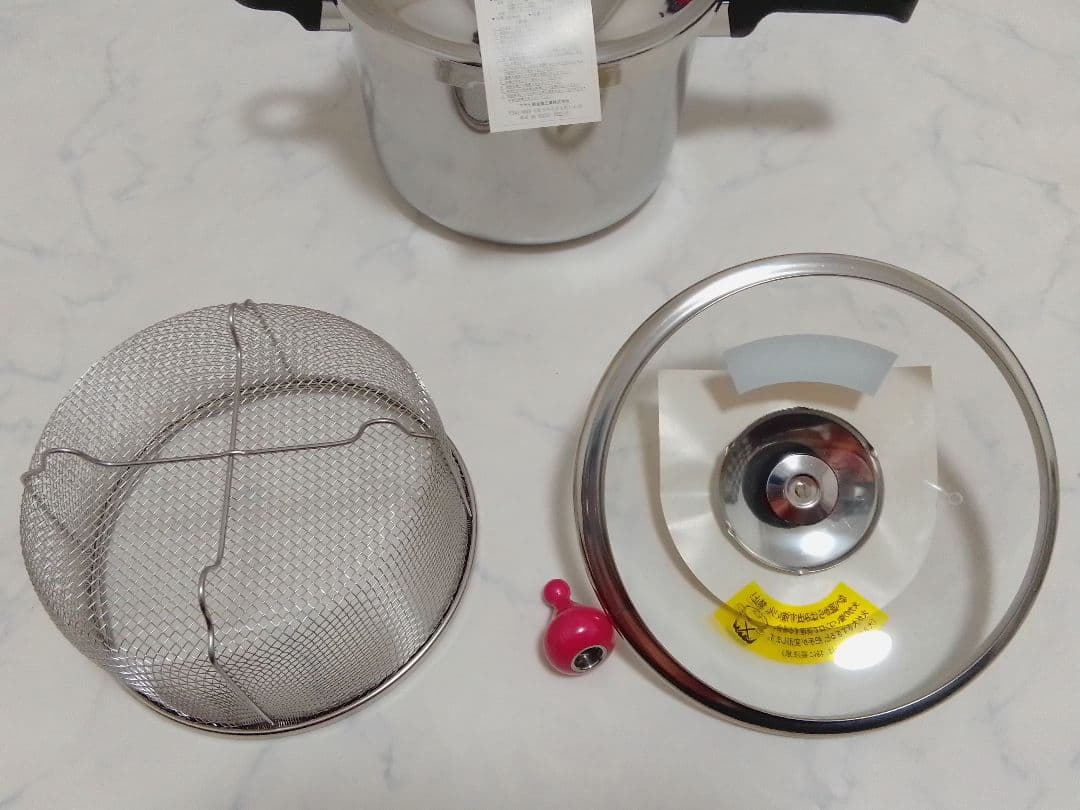 未使用 アサヒ軽金属 ゼロ活力鍋 5.5L 圧力鍋 蓋、蒸し器付 ※白おもり欠品