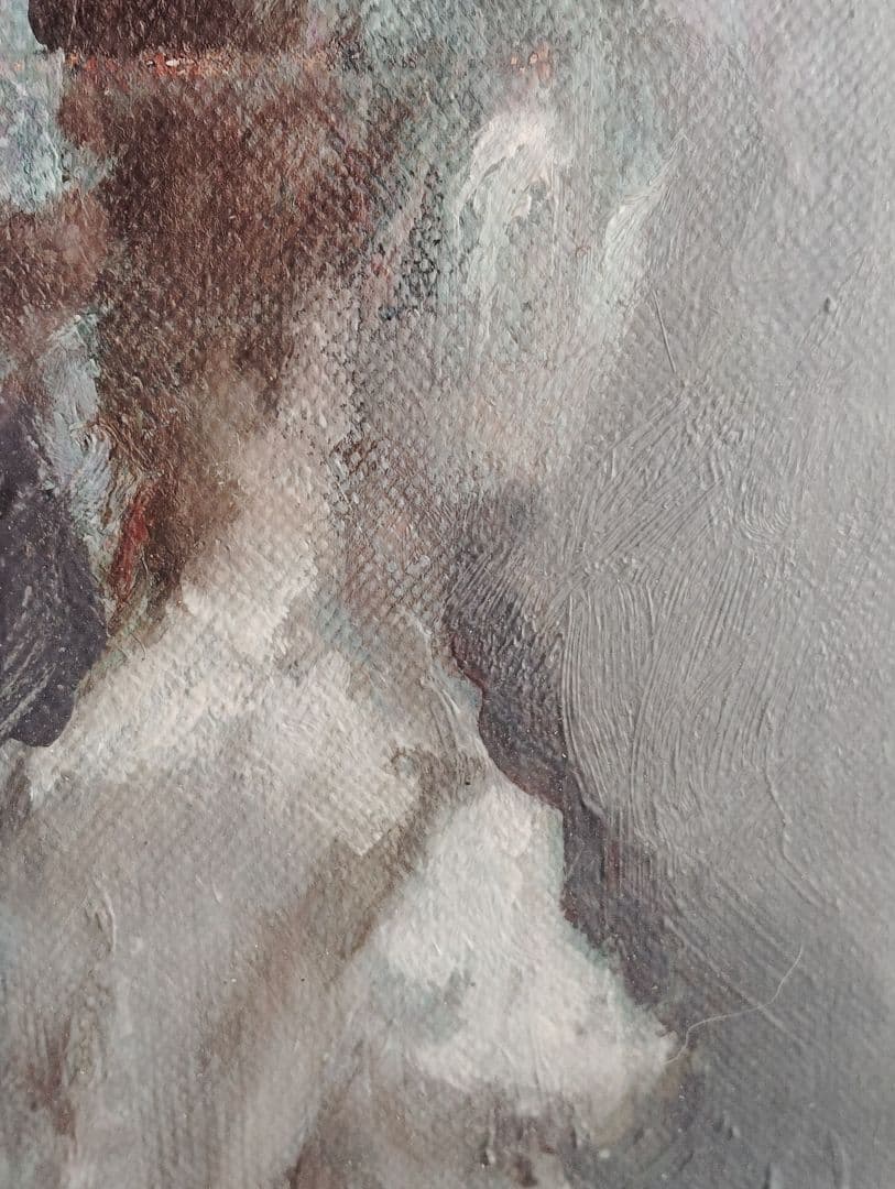 ヌード　裸婦　油彩画 木製フレーム