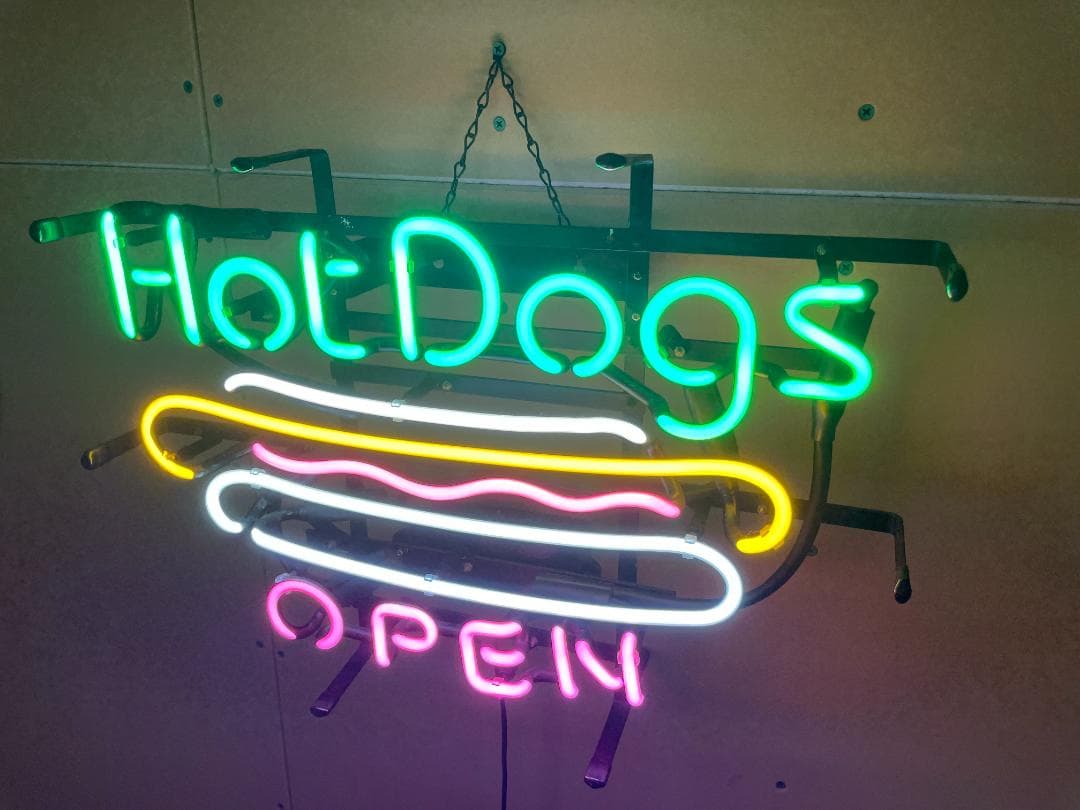 【期間限定特別価格】アメリカンネオンサイン HOT DOG ネオン管 照明