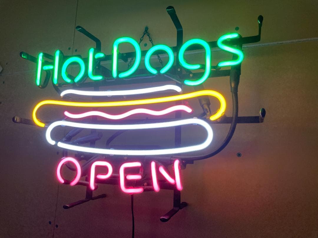 【期間限定特別価格】アメリカンネオンサイン HOT DOG ネオン管 照明